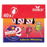 NIMM2 Lutscher, angereichert mit Vitaminen und Saft, in 4 Fruchtgeschmacksrichtungen, 10 g, 40 Stück